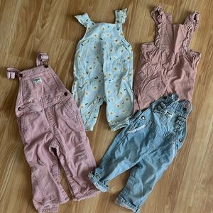 Bundle of Toddler Girl Overalls
